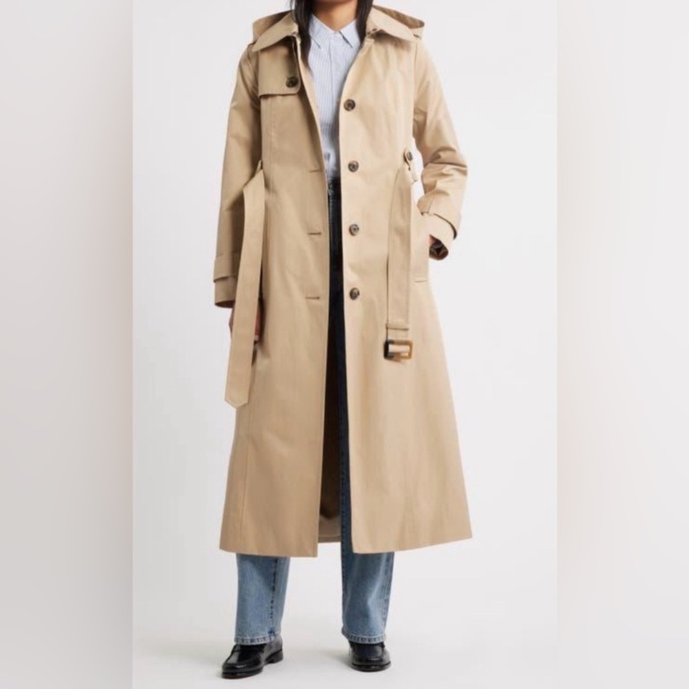 Vintage Classic London Fog Cotton Blend Single Breast Belted Trench Coat L 40